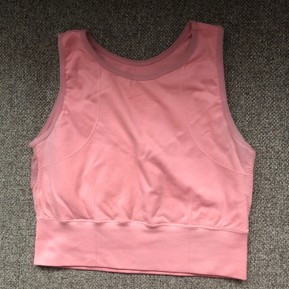 High neck crop top bra